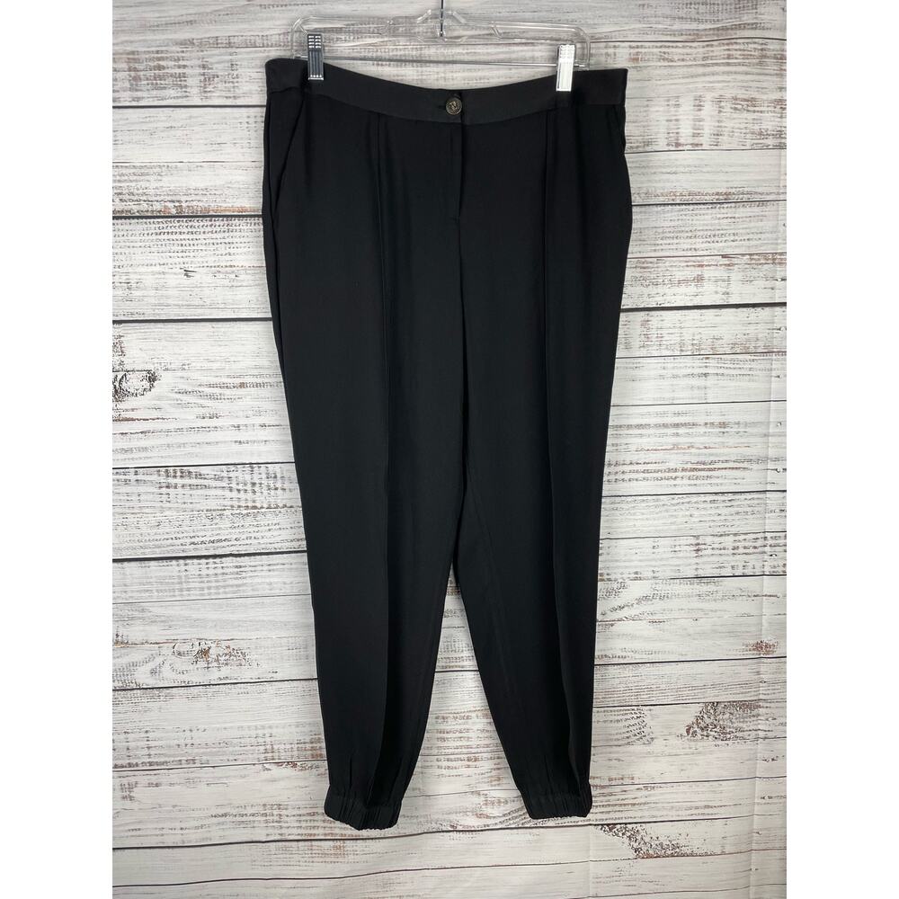 Ted Baker Luana Pants Trousers Crepe Ankle 4 Black Career Office Minimalist